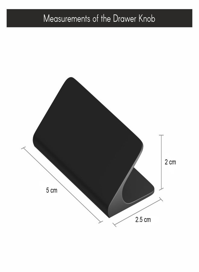 LAPO مقابض LAPO المكونة من قطعتين للخزائن - مقبض أدراج ألومنيوم عصري للمطبخ، وخزانة الملابس، والخزائن، وأثاث المنزل (لون أسود) - Image 2